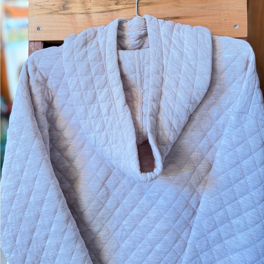 Jones New York Blush Quilted Cowl Neck Hoodie - Picture 7 of 7
